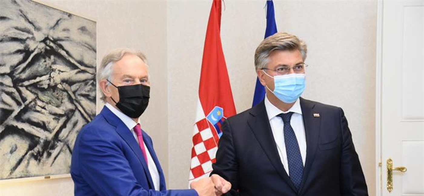 Plenković i Blair o globalnim izazovima te oporavku od COVID-19 krize i obnovi od potresa